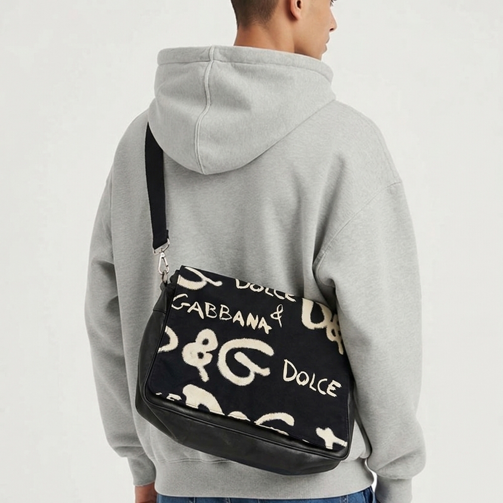 Other Dolce & Gabbana Logo Black and White Women's Bag